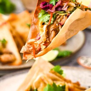 Jerk Chicken Wonton Tacos Pic
