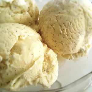 white chocolate vanilla bean ice cream