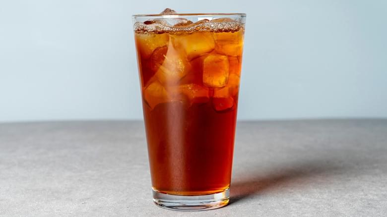 Glass of sweetened ice tea